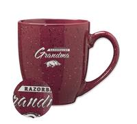 Rico Industries NCAA Arkansas Razorbacks Grandma 16 oz Team Color Laser Engraved Speckled Ceramic Coffee Mug