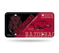 Rico Industries NCAA Arkansas Razorbacks Metal License Plate Tag