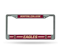 Rico Industries NCAA Boston College Eagles Standard Chrome License Plate Frame, Silver, Maroon, 12-inch by 6-inch