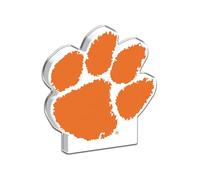 Rico Industries NCAA Clemson Tigers Standard Acrylic Shape Cut 3" Desk Art - Premium Freestanding Acrylic Display, Precision-Cut Mini Desk Décor,for Home, Office, or Gift Giving