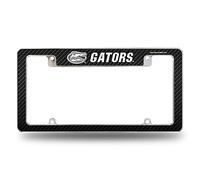 Rico Industries NCAA Florida Gators Carbon Fiber 12" x 6" Chrome License Plate Frame for Car/Truck/SUV