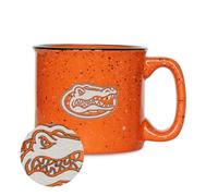 Rico Industries NCAA Florida Gators Orange Speckle 12oz Laser Engraved Campfire Mug