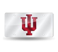 Rico Industries NCAA Indiana Hoosiers Laser Inlaid Metal License Plate Tag, 6 x 12-inches