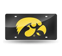 Rico Industries NCAA Iowa Hawkeyes Laser Inlaid Metal License Plate Tag