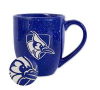 Rico Industries NCAA Johns Hopkins Blue Jays Primary Logo Royal 16 oz Team Color Laser Engraved Speckled Ceramic Coffee Mug