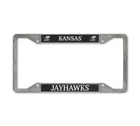 Rico Industries NCAA Kansas Jayhawks Pewter License Plate Frame 12" x 6"