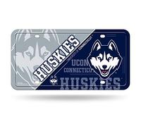 Rico Industries NCAA Metal License Plate Tag, Connecticut Huskies, 6 x 11.5-inches