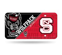 Rico Industries NCAA Metal License Plate Tag, North Carolina State Wolfpack