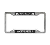 Rico Industries NCAA Michigan Wolverines Pewter License Plate Frame 12" x 6"