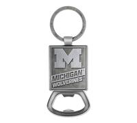 Rico Industries NCAA Michigan Wolverines Pewter Style Bottle Opener Keychain