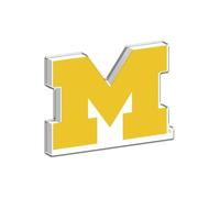 Rico Industries NCAA Michigan Wolverines Standard Acrylic Shape Cut 3" Desk Art - Premium Freestanding Acrylic Display, Precision-Cut Mini Desk Décor,for Home, Office, or Gift Giving