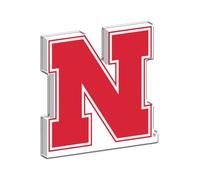 Rico Industries NCAA Nebraska Cornhuskers Standard Acrylic Shape Cut 3" Desk Art - Premium Freestanding Acrylic Display, Precision-Cut Mini Desk Décor,for Home, Office, or Gift Giving