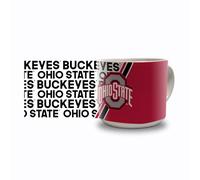 Rico Industries NCAA Ohio State Buckeyes 14oz Metro Ceramic Coffee Mug, Team Colored Ceramic Mug