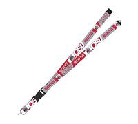 Rico Industries NCAA Ohio State Buckeyes 19" x 1" Premium Unisex-Adult Safety Breakaway Lanyard - Flash