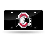 Rico Industries NCAA Ohio State Buckeyes Laser Inlaid Metal License Plate Tag