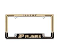 Rico Industries NCAA Purdue Boilermakers Two-Tone 12" x 6" Chrome All Over Automotive License Plate Frame for Car/Truck/SUV