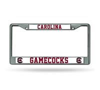 Rico Industries NCAA South Carolina Gamecocks Premium License Plate Chrome Frame 12" x 6"