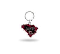 Rico Industries NCAA South Carolina Gamecocks State Shape Keychain 2 x 3-
