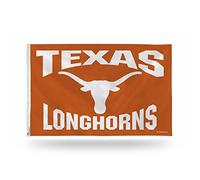 Rico Industries NCAA Texas Longhorns 3-Foot by 5-Foot Single Sided Banner Flag with Grommets