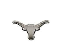 Rico Industries NCAA Texas Longhorns Antique Auto Emblem Antique Nickel Auto Emblem for Car/Truck/SUV