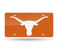 Rico Industries NCAA Texas Longhorns Laser Inlaid Metal License Plate Tag, 6 x 12-"