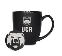 Rico Industries NCAA UC Riverside Highlanders 15oz Laser Engraved Matte Black Ceramic Bistro Mug - for Hot or Cold Drinks