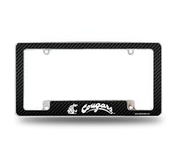Rico Industries NCAA Washington State Cougars Carbon Fiber 12" x 6" Chrome All Over Automotive License Plate Frame for Car/Truck/SUV