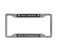 Rico Industries NCAA West Virginia Mountaineers Pewter License Plate Frame 12" x 6"