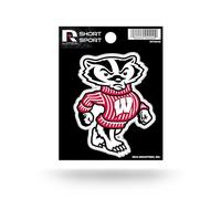 Rico Industries NCAA Wisconsin Badgers Die Cut Team Logo Short Sport Sticker