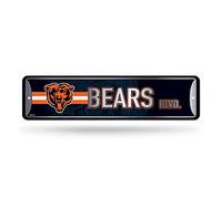 Rico Industries NFL Chicago Bears Metal Street Sign (4" x 15") - Great for Home, Bedroom, Man Cave Décor