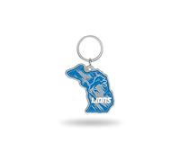 Rico Industries NFL Detroit Lions State Shape Keyring
