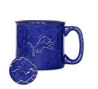 Rico Industries NFL Football Carolina Panthers Speckle 12oz Laser Engraved Campfire Mug