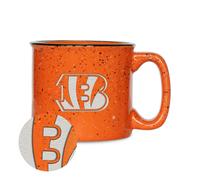 Rico Industries NFL Football Cincinnati Bengals Speckle 12oz Laser Engraved Campfire Mug