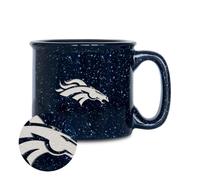 Rico Industries NFL Football Denver Broncos Speckle 12oz Laser Engraved Campfire Mug
