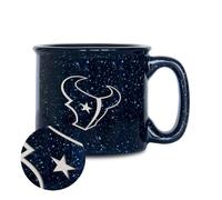 Rico Industries NFL Football Houston Texans Speckle 12oz Laser Engraved Campfire Mug