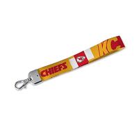 Rico Industries NFL Football Kansas City Chiefs Standard Wrist Lanyard Key Chain, Cute Wristlet Strap Keychain Holder for Women Men Car Keys ID Badges Card Wallet Phone Camera
