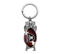 Rico Industries NFL Football Las Vegas Raiders Sculpted Bottle Opener Keychain - Car Accessory