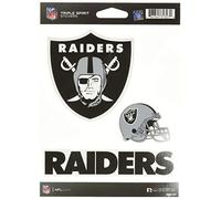 Rico Industries NFL Football Las Vegas Raiders Triple Sticker Sheet