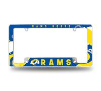 Rico Industries NFL Football Los Angeles Rams Wave 12" x 6" Chrome All Over Automotive License Plate Frame for Car/Truck/SUV