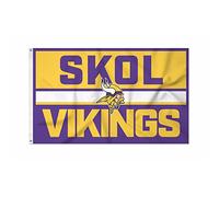 Rico Industries NFL Football Minnesota Vikings Bold 3' x 5' Banner Flag Single Sided - Indoor or Outdoor - Home Décor