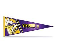 Rico Industries NFL Football Minnesota Vikings Primary 12" x 30" Felt Wall Décor Pennant - Great for Home/Bed Room/Man Cave Décor
