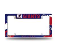 Rico Industries NFL Football New York Giants Wave 12" x 6" Chrome All Over Automotive License Plate Frame for Car/Truck/SUV