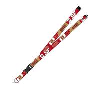 Rico Industries NFL Football San Francisco 49ers 19" x 1" Premium Unisex-Adult Safety Breakaway Lanyard - Flash