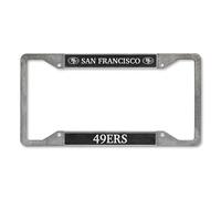 Rico Industries NFL Football San Francisco 49ers Pewter License Plate Frame 12" x 6"