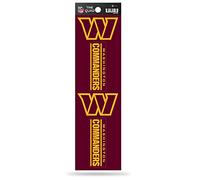 Rico Industries NFL Football Washington Commanders 3" x 12" Quad Decal - (4) Decals, White