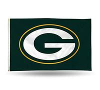 Rico Industries NFL Green Bay Packers 3-Foot by 5-Foot Single Sided Banner Flag with Grommets