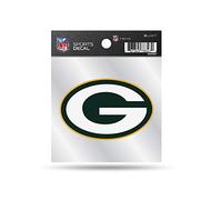Rico Industries NFL Green Bay Packers 4"x4" Small Style Decal, Team Color