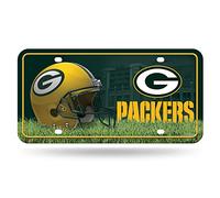 Rico Industries NFL Green Bay Packers Primary Metal Auto Tag 8.5" x 11" - Great for Truck/Car/SUV