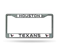 Rico Industries NFL Houston Texans Standard Chrome License Plate Frame, 6 x 12.25"