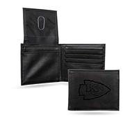 Rico Industries NFL Laser Engraved Billfold Wallet, Kansas City Chiefs, Black